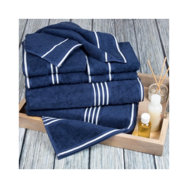 Hastings Home Hastings Home Rio 8 Piece 100 Percent Cotton Towel Set - Navy 198727KQK - main